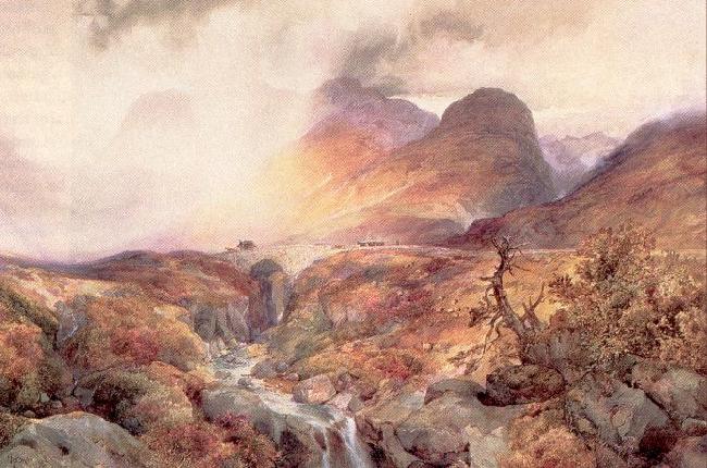 Moran, Thomas Pass at Glencoe, Scotland oil painting picture